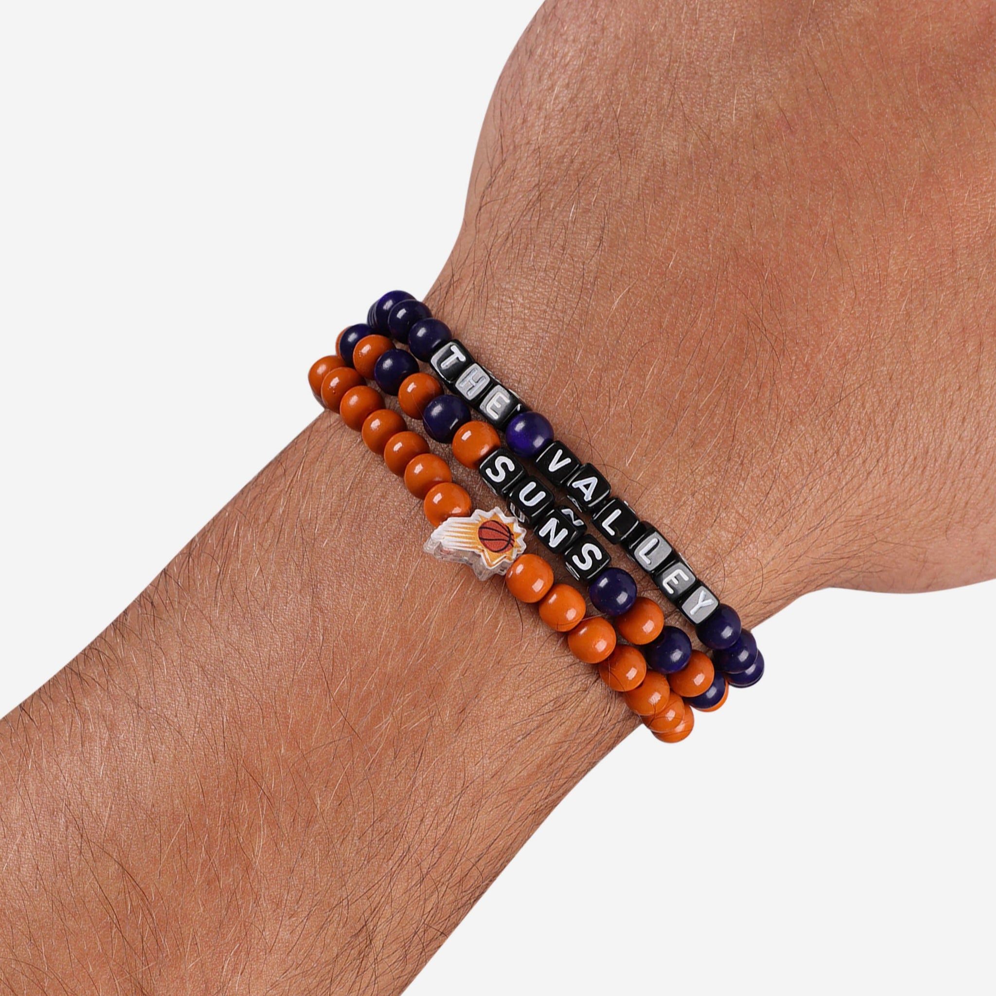 Phoenix Suns 3 Pack Beaded Friendship Bracelet FOCO