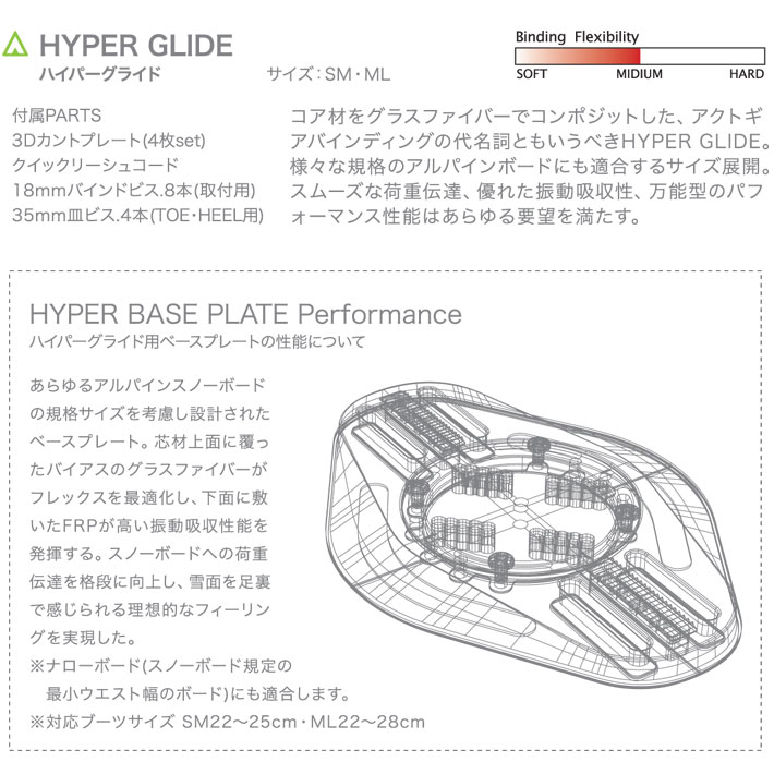 24-25 アクトギア ビンディング ACT GEAR HYPER GLIDE ハイパー