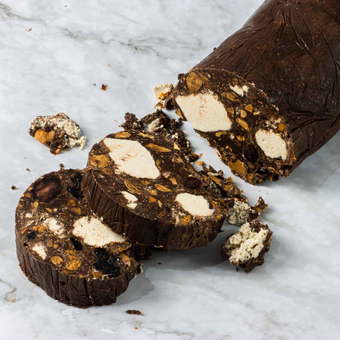 Chocolate Mosaic with Halva | fooodlove.com