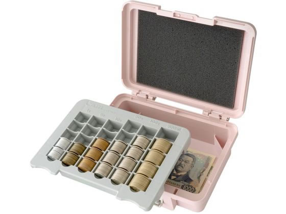 カール事務器 手提金庫 ポータブルキャッシュケース ピンク CX-003-P