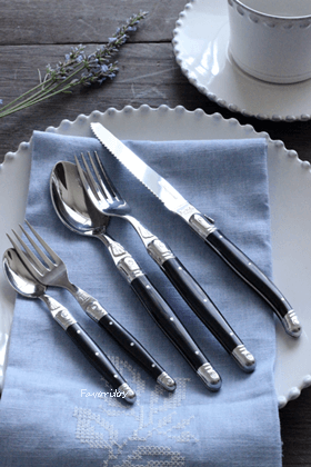 Jean Dubost(ジャン・デュボ)｜ライヨール カトラリー3点セット(ブラック)