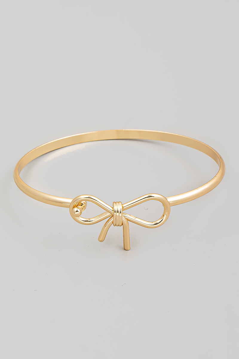 Ribbon Bow Bangle Bracelet - Bow Collection