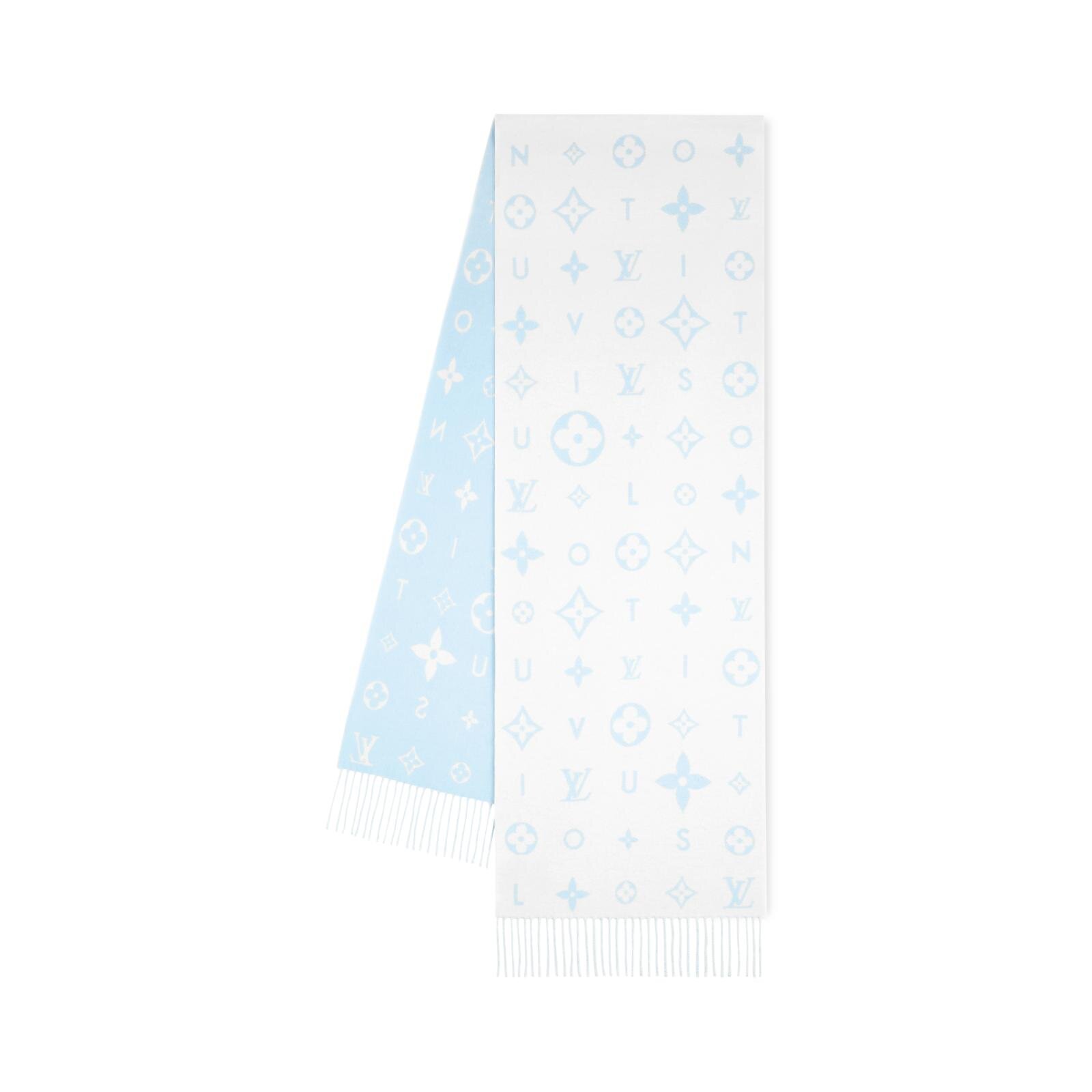 ルイ・ヴィトン“モノグラム・フラワー”ちりばめたカシミヤマフラー、鍵