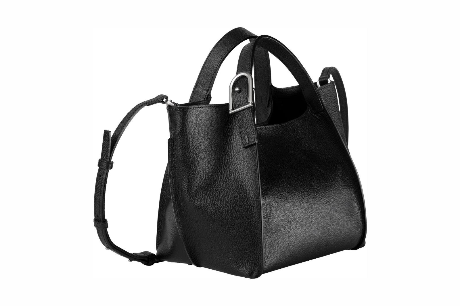 土屋鞄の上質レザートートバッグ、すっきりシンプルなシボ型押し牛革