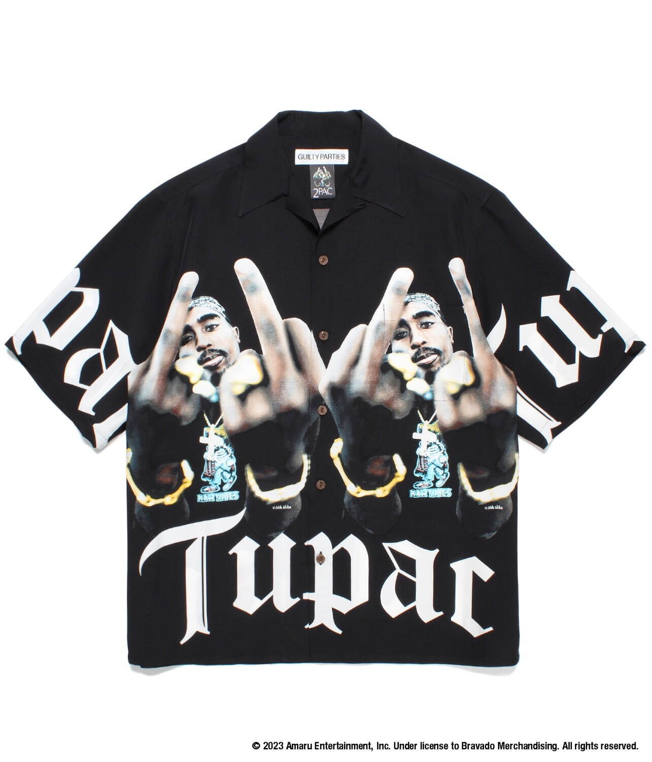 ワコマリア×2PACのコラボアロハシャツ、ポートレート＆グラフィックを