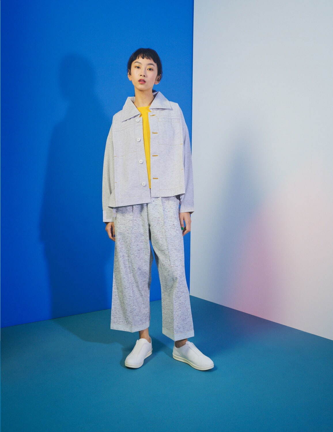 ミー イッセイ ミヤケ新作ウェア、“はぎれ”×デニムのオーバーサイズ