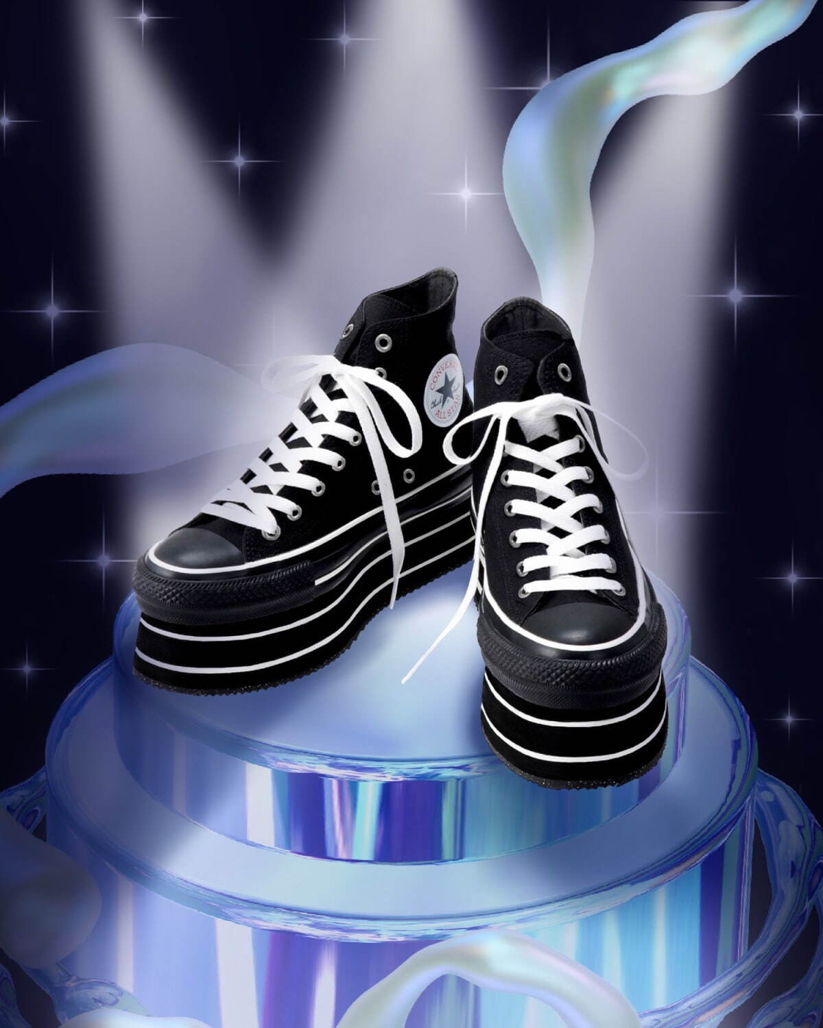 パメオポーズ×コンバースのスニーカー、「オールスター」史上最も厚底