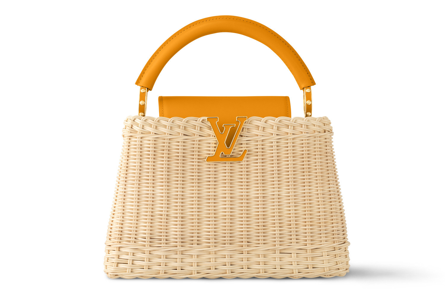 ルイ・ヴィトンのアイコンバッグ「カプシーヌ」“ラタン編み”×レザー