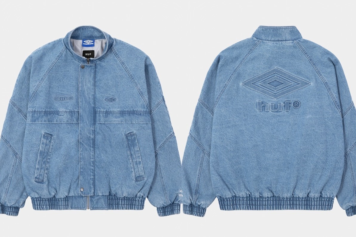 ハフ×アンブロ、“コラボロゴ入り”デニムジャケット＆サッカージャージ