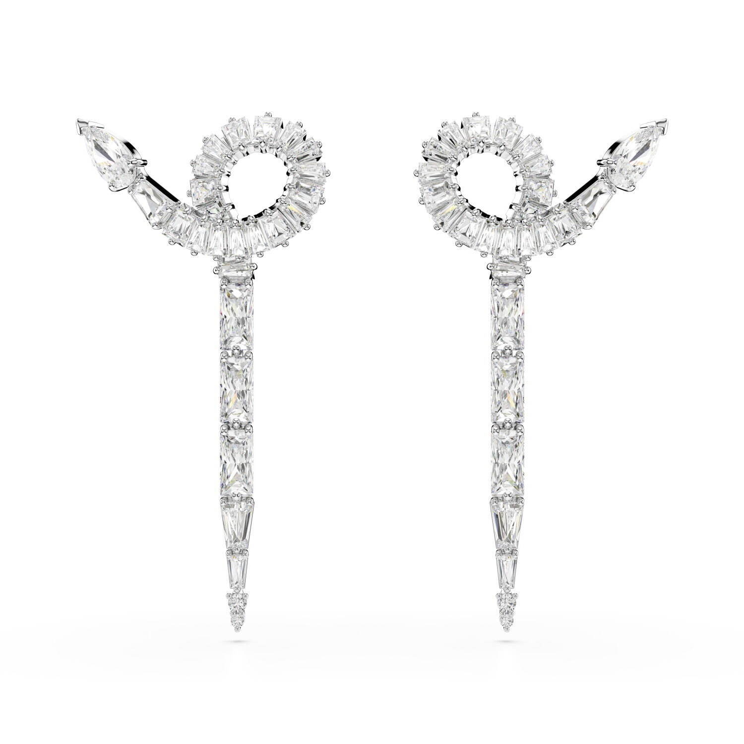 スワロフスキー2025年“蛇”モチーフネックレス、大粒クリスタルパール