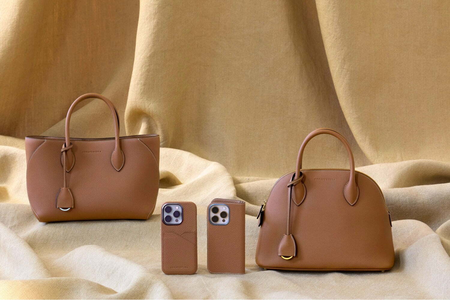 ボナベンチュラの上品ハンドバッグ＆トートに25年春の新色キャメル