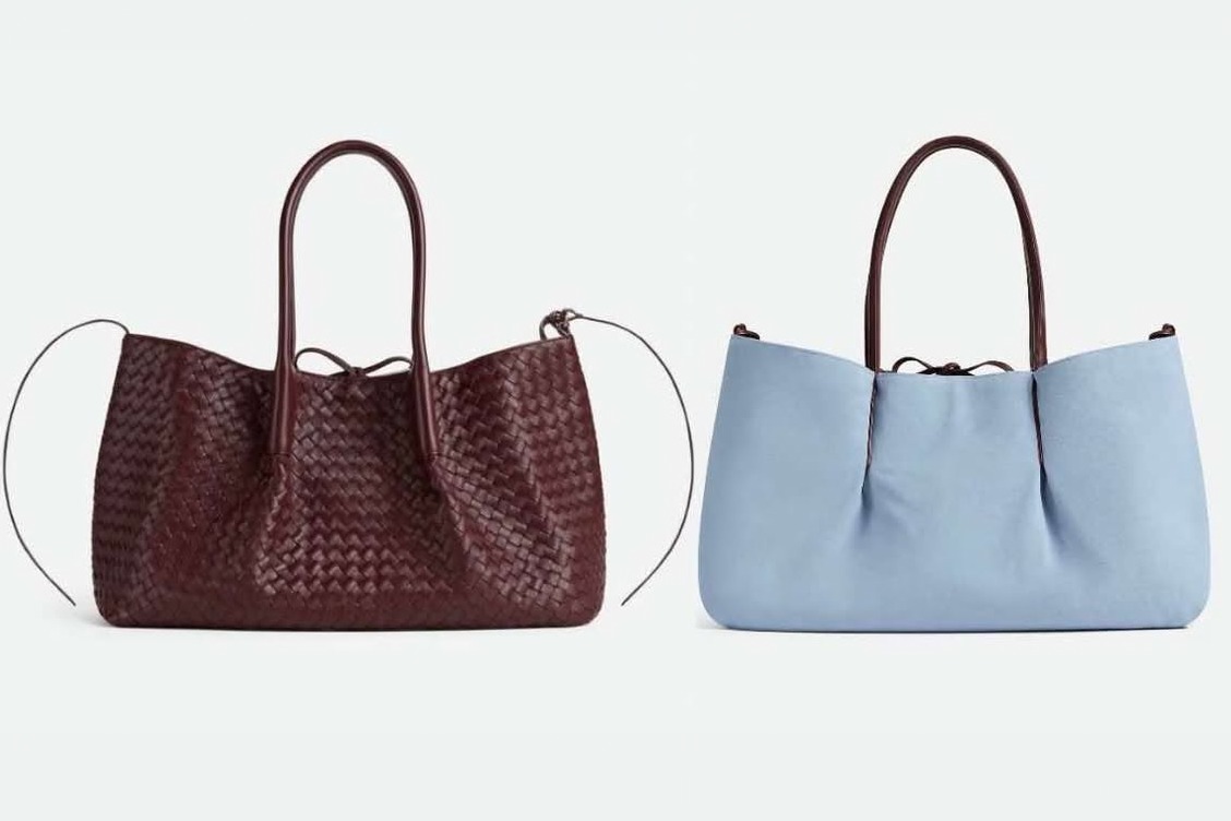 ボッテガ・ヴェネタ“変形できる”編み込みレザーのトートバッグ