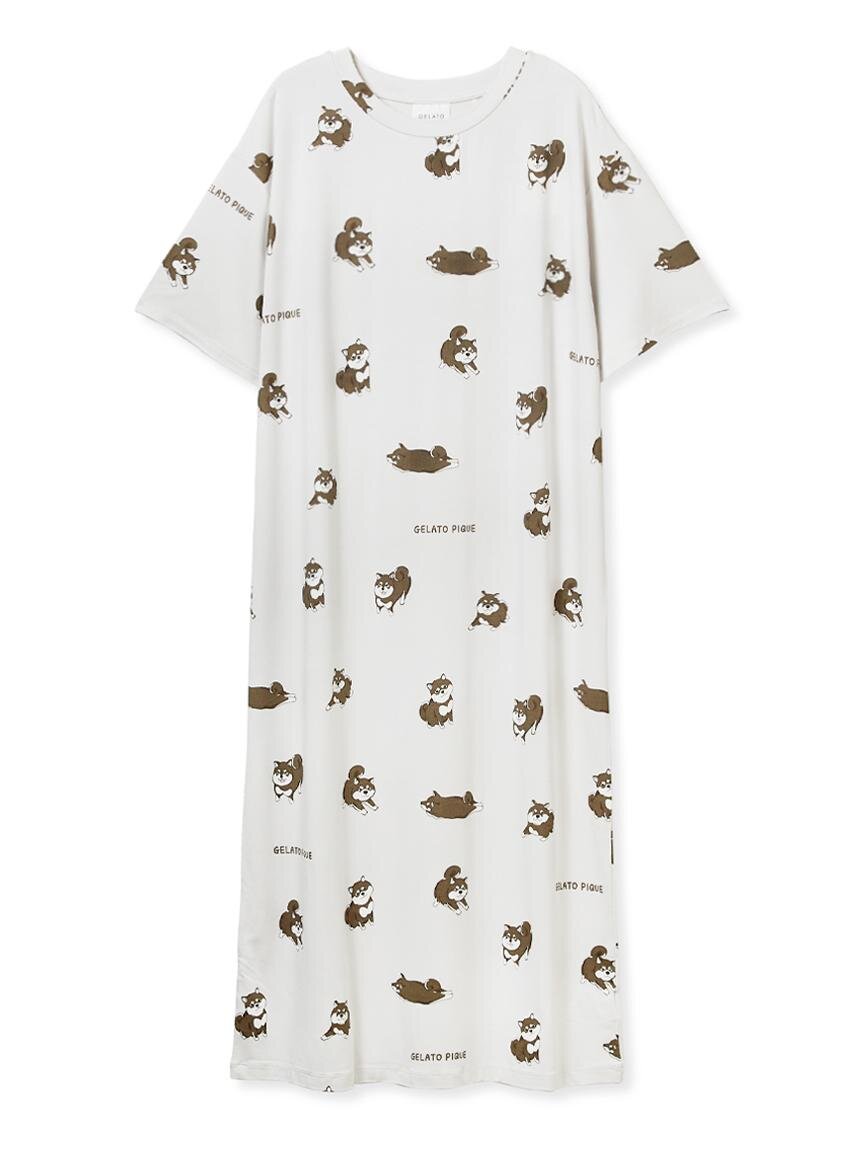 ジェラート ピケ「シュナウザー」モチーフTシャツ＆”柴犬”総柄ルーム