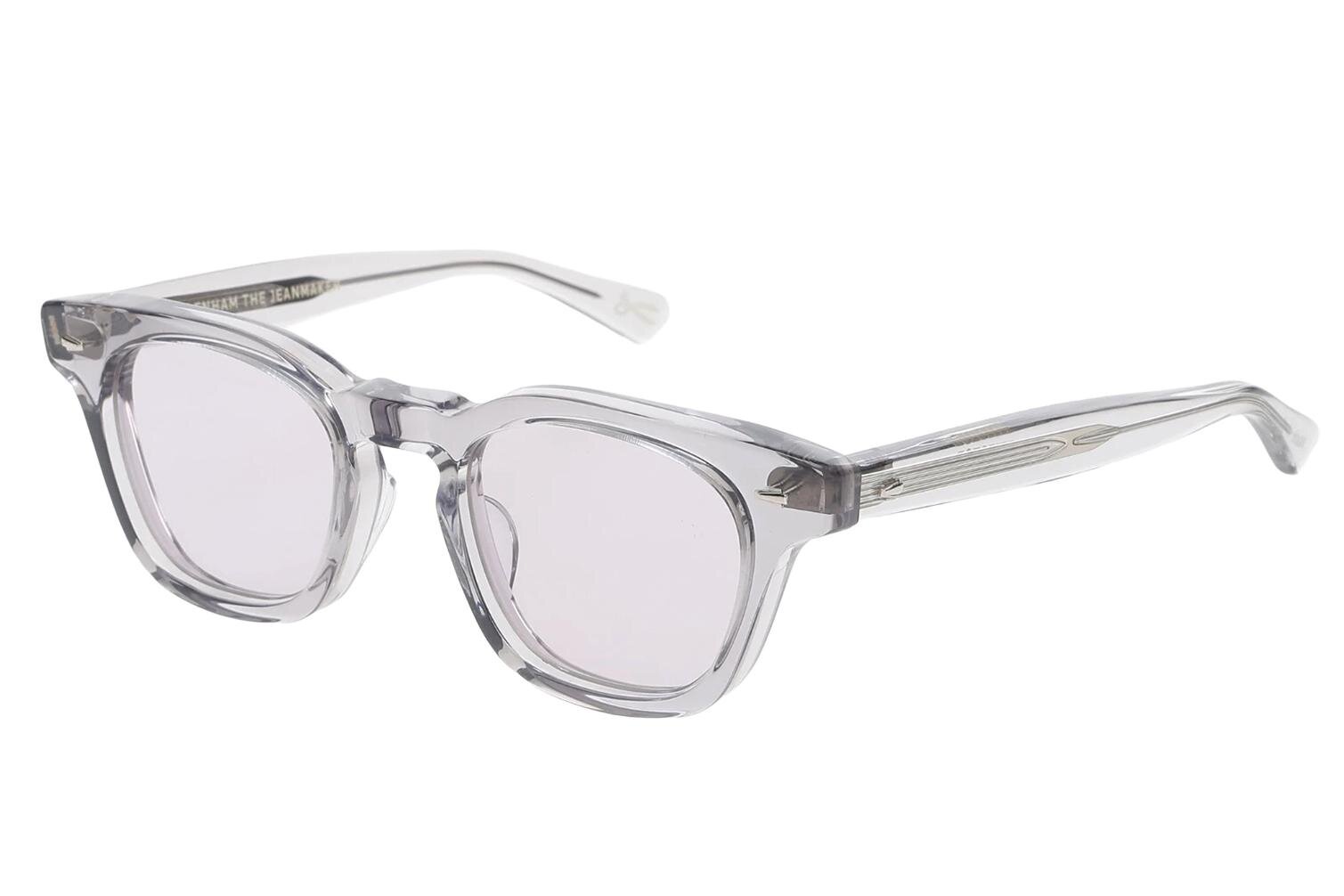 デンハム×エフェクター“クリアグレー”フレームのウェリントン型