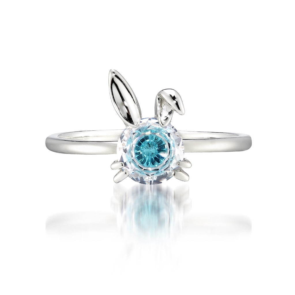 スタージュエリー ガールの新作「スノー ラビット」ネックレス＆リング