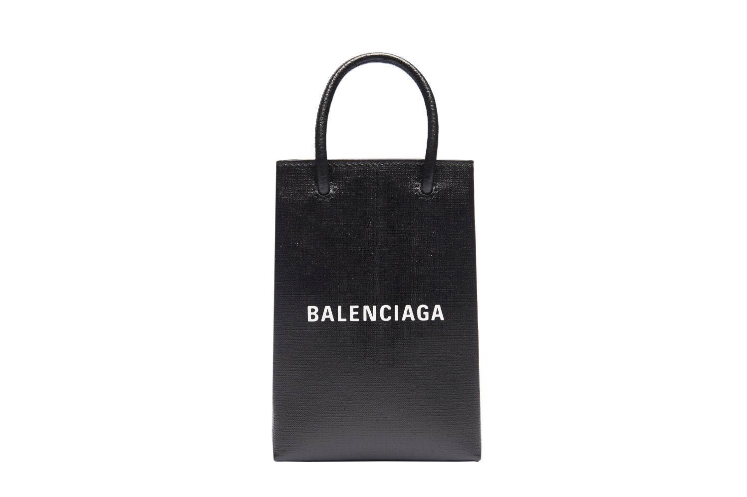 BALENCIAGA バレンシアガ ロゴ総柄 ミニトートバッグ ブラック 楽天
