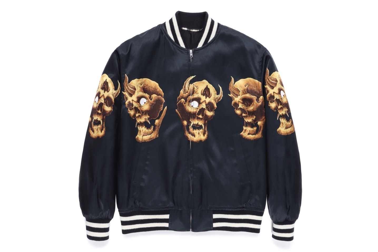 ワコマリア「鬼スカル」をプリントしたスカジャン、56 タトゥー