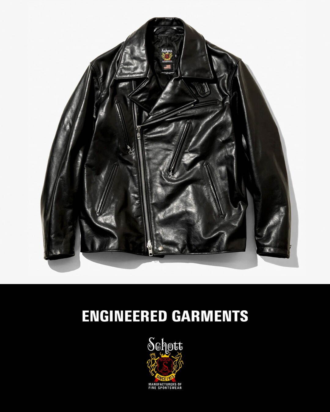 エンジニアド ガーメンツ×ショットのライダースジャケット、パーツを