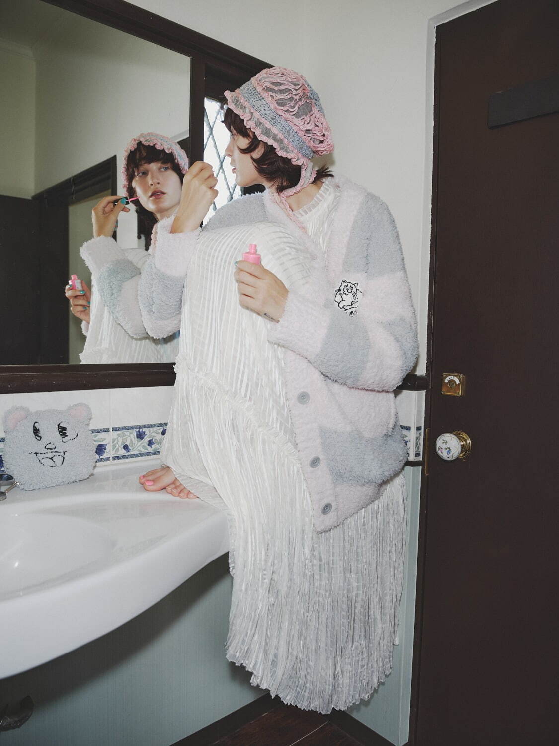 ファーファー「ジェラート ピケ」と初コラボ、“ふわもこ”ハート柄