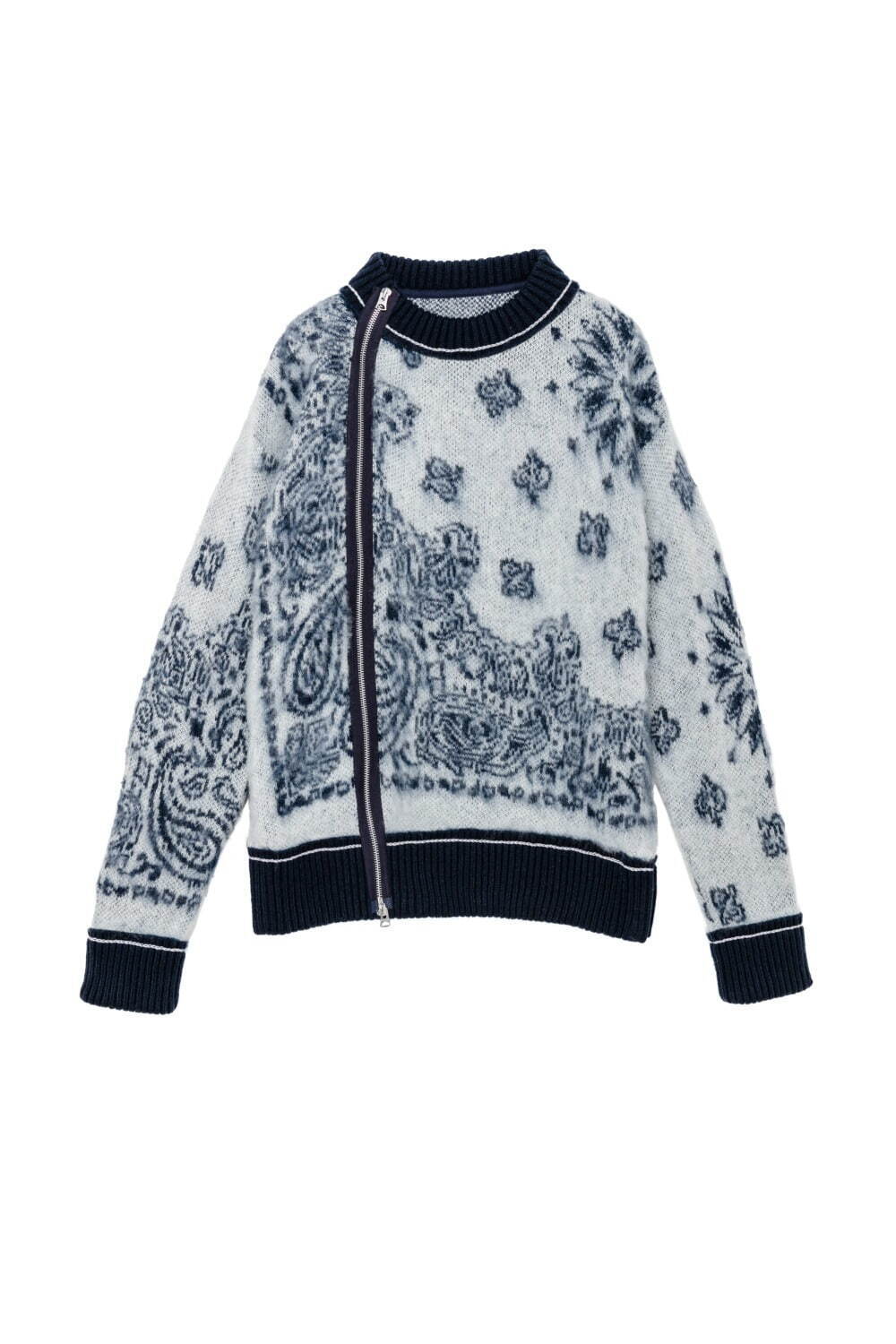 sacaiの22年クリスマスウェア、“バンダナ柄”ニットブルゾンや