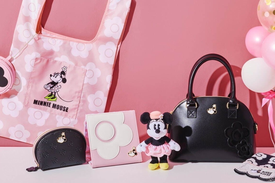 マリークヮント「ディズニー」ミニーマウスを描いたバッグ＆財布