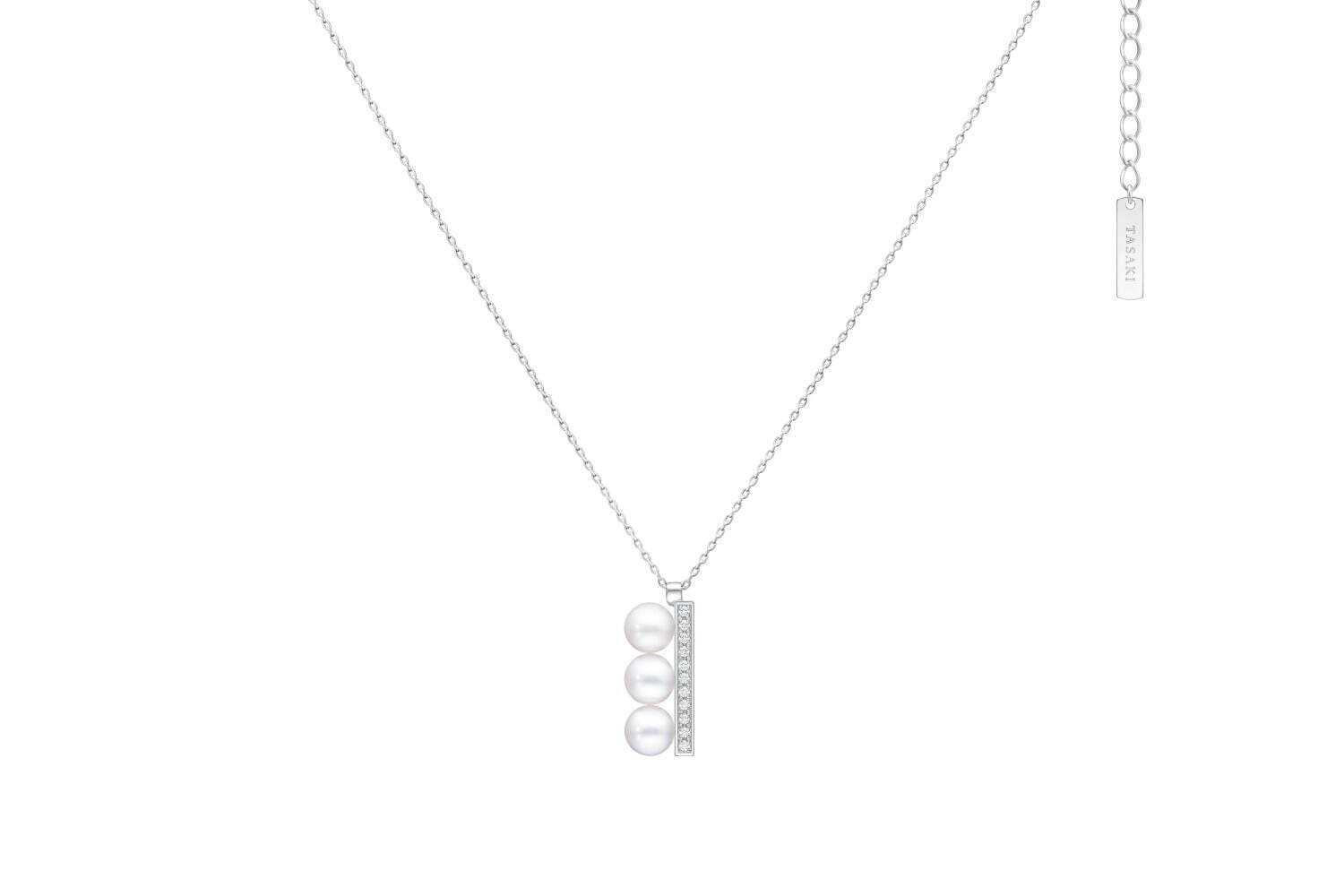 TASAKI“縦向きパール”「バランス」24年クリスマス限定ネックレス、バー