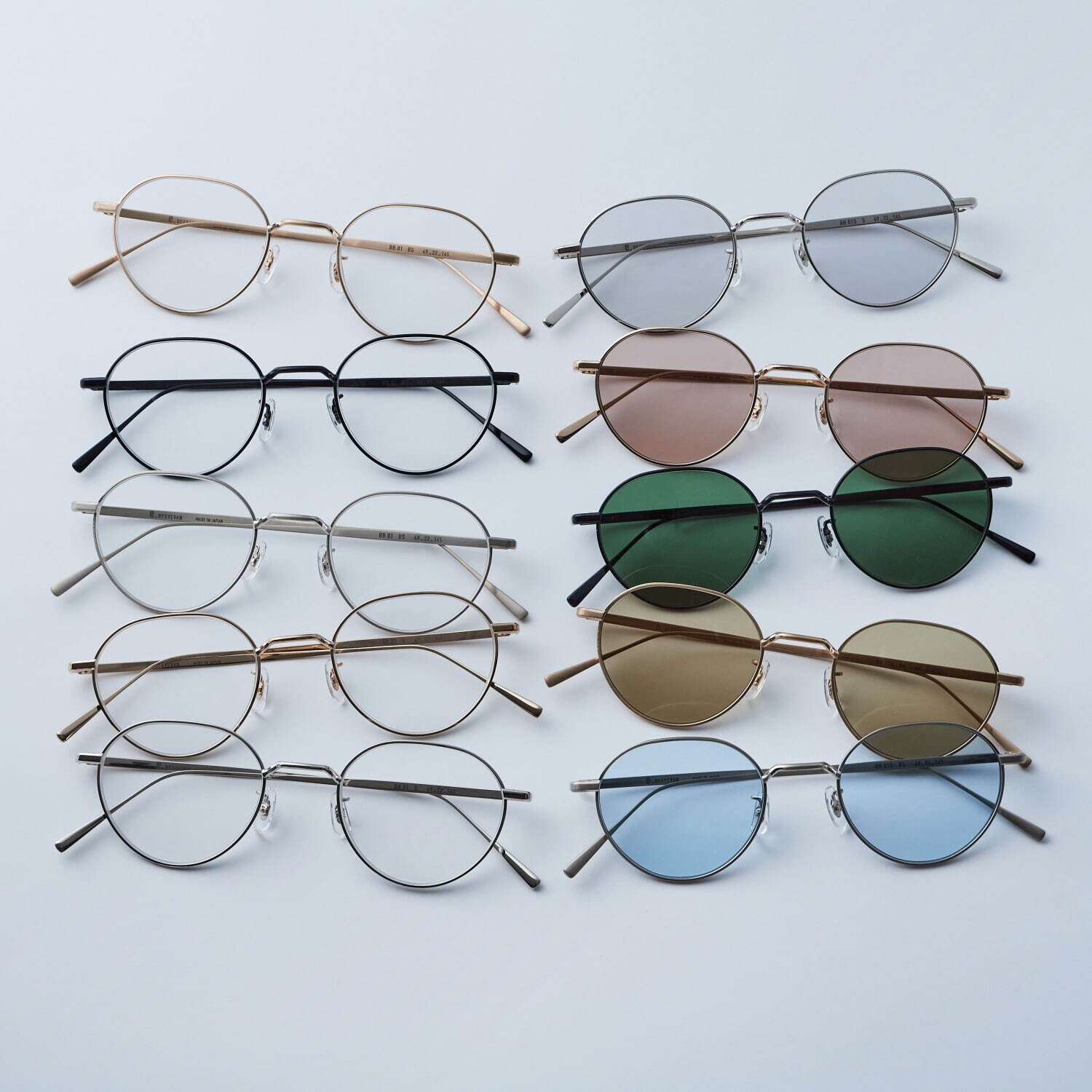 イーバイ アイヴァンの新アイウェア、60年代風のサングラス＆丸型