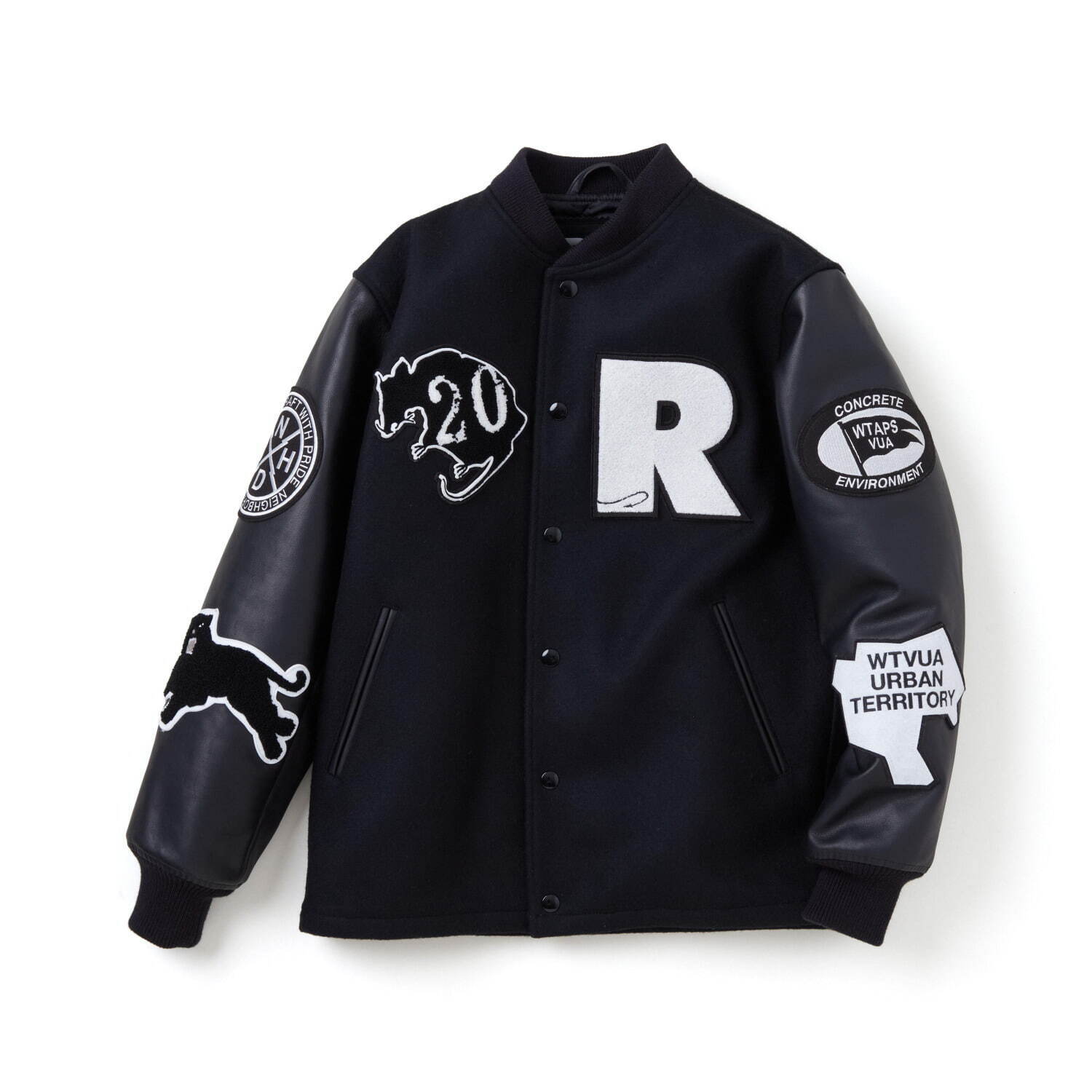 ネイバーフッド×ダブルタップス×ラッツ、レザー＆メルトンの“立体刺繍