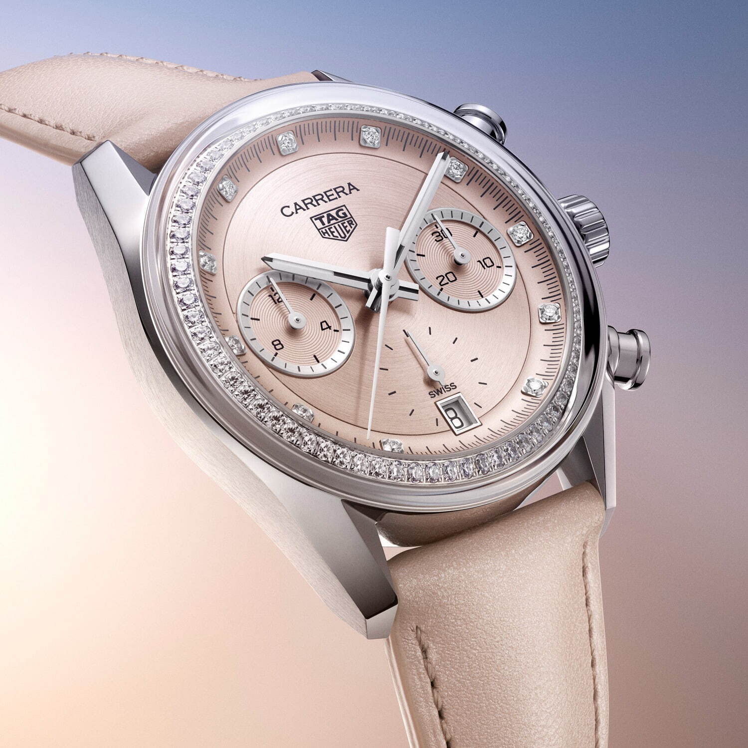 タグ・ホイヤー“ダイヤモンド煌めく”腕時計「カレラ クロノグラフ