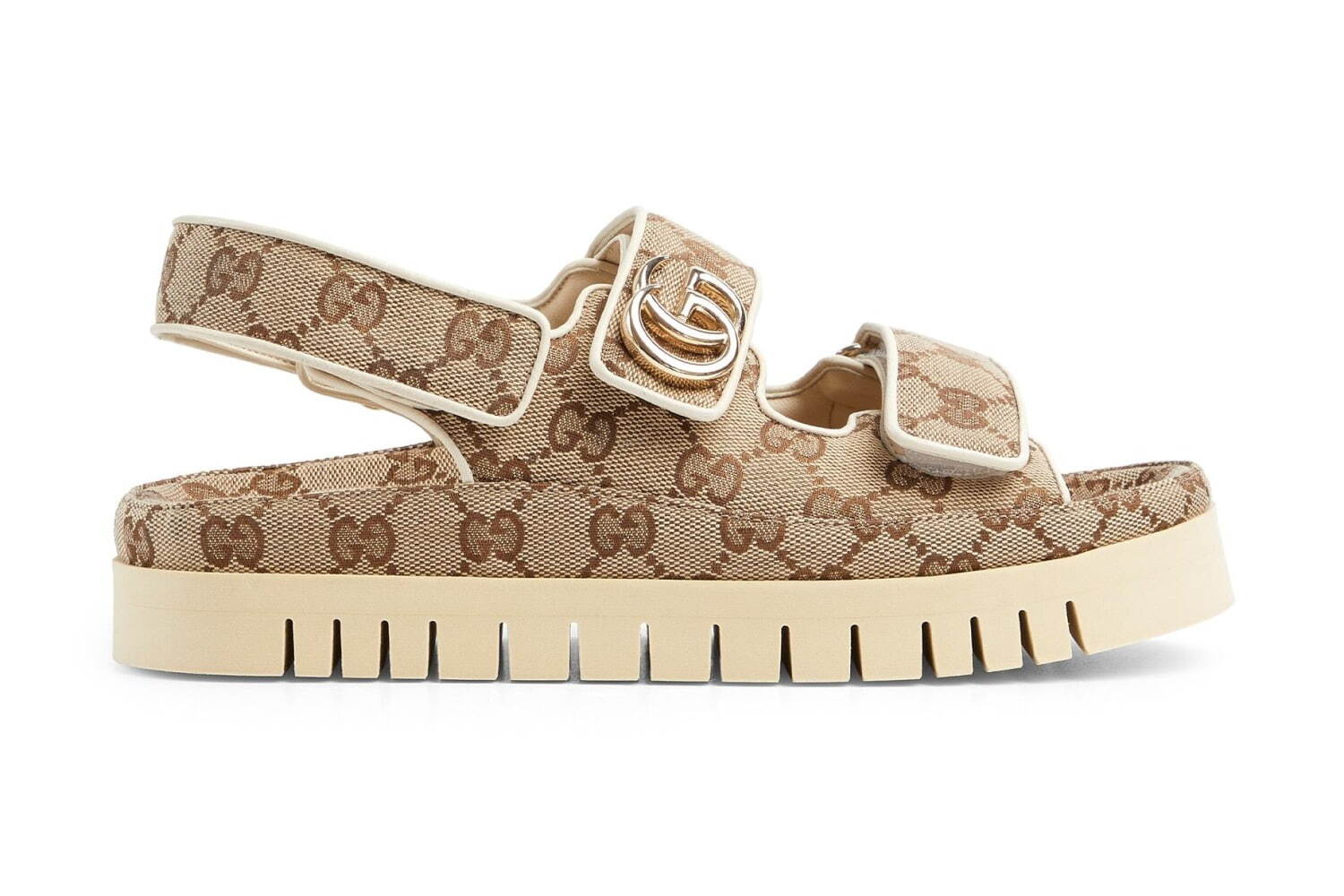 グッチのウィメンズシューズ、“クロシェ編み”アッパーの厚底サンダルや