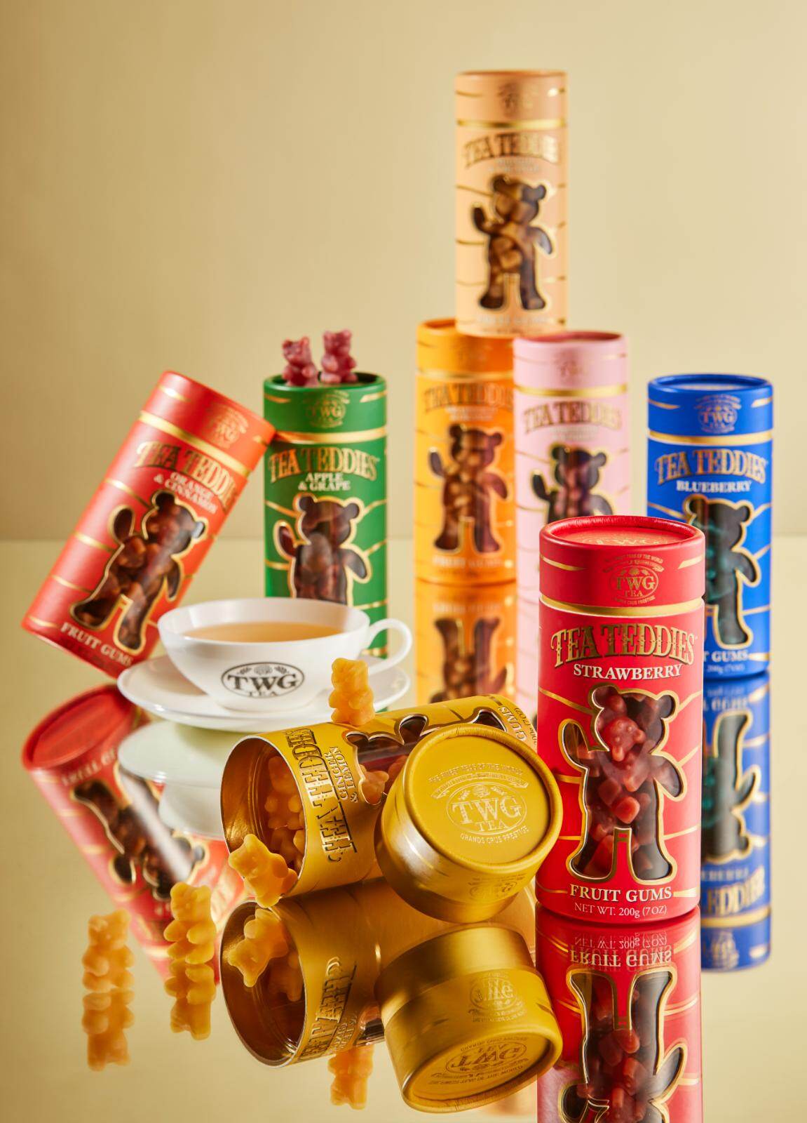 TWG Tea「テディベア型」フルーツグミ、お湯に入れると華やか“ホワイト