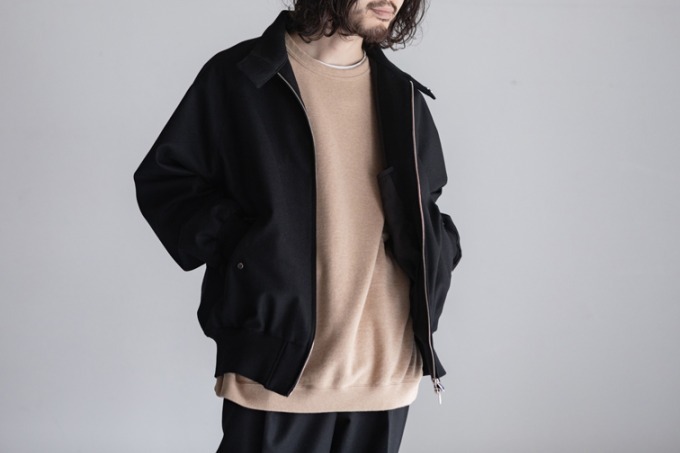 マーカウェア「オーガニックウールフラノ」限定ジャンパー、良質ウール