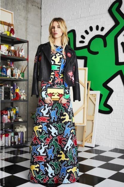 アリス アンド オリビア×キース・ヘリング、“ダンシングフィギュア”柄