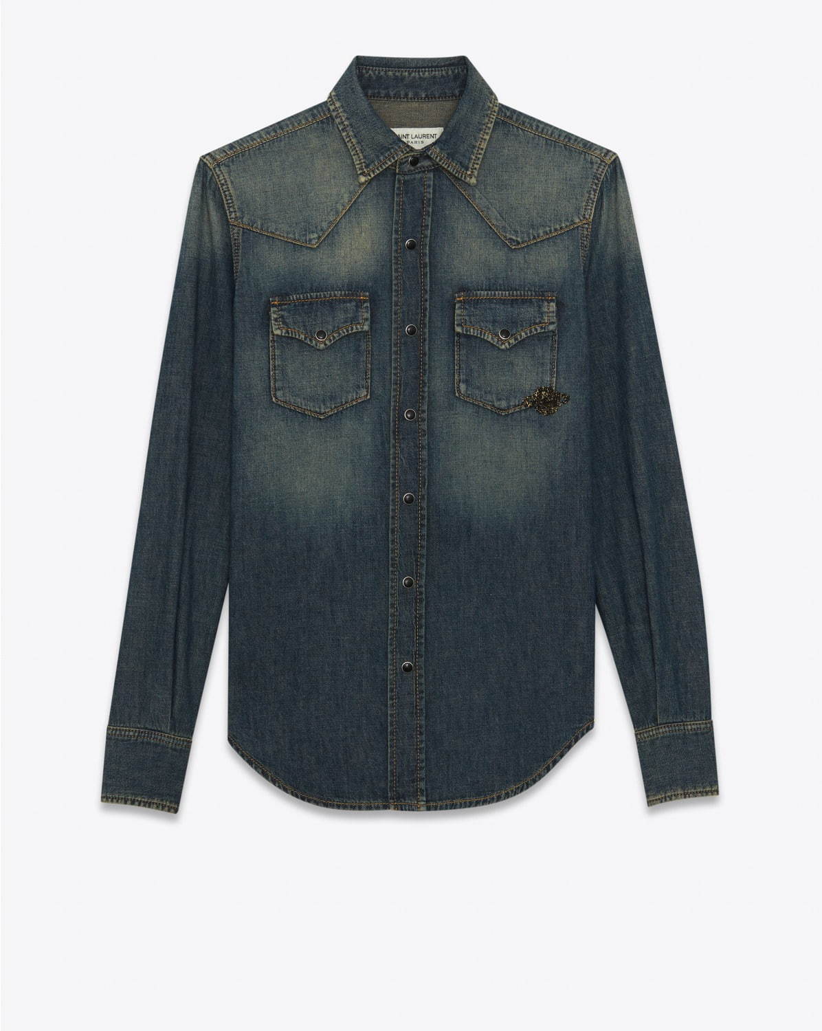 サンローランのウィメンズ＆メンズ新作ウエスタンデニムシャツ