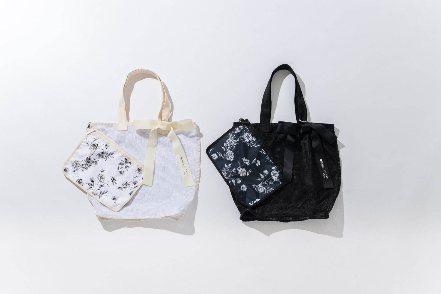 ランバン オン ブルー×レスポートサック、オーガンザ＆メッシュを重ね