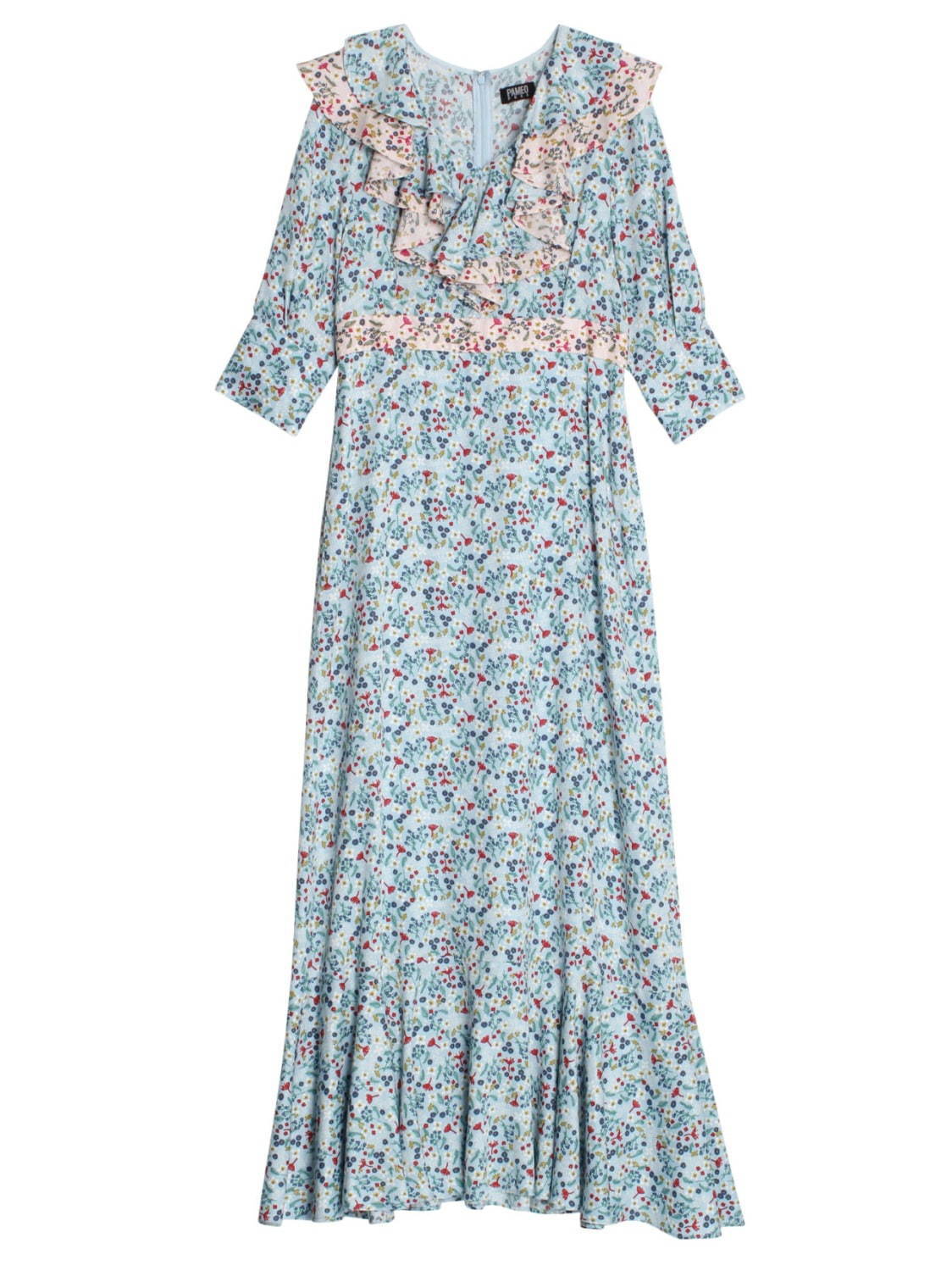 パメオポーズ初の花柄ドレス＆“クリスタル”イメージのケープ袖ワンピ