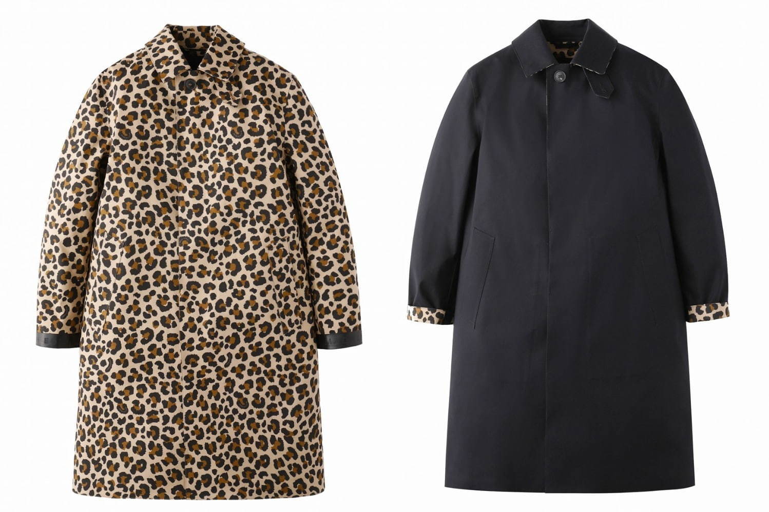 マッキントッシュから“レオパード柄”のゴム引きコートやデニム