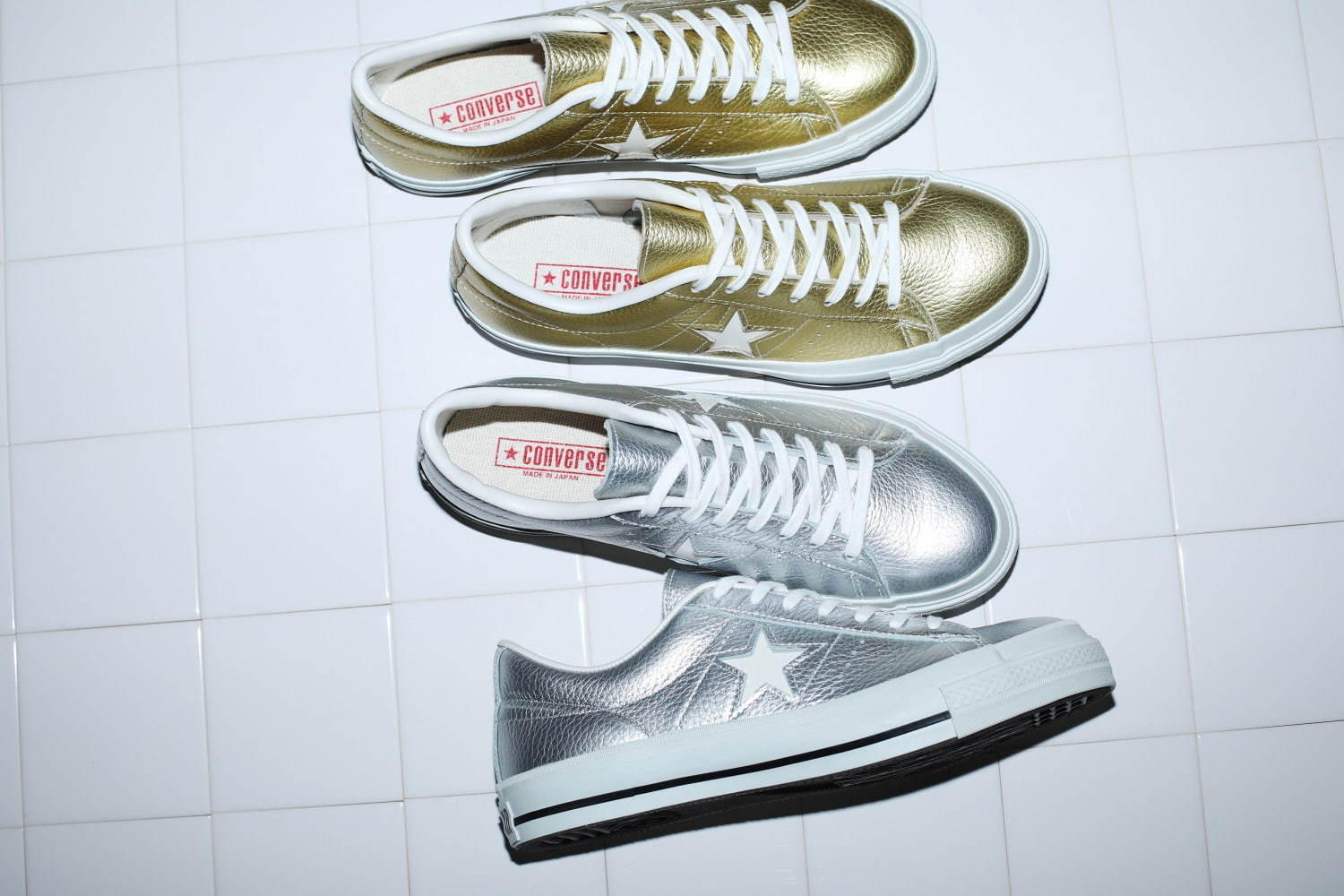 コンバースのスニーカー「ワンスター」新色、ゴールド＆シルバーの上質