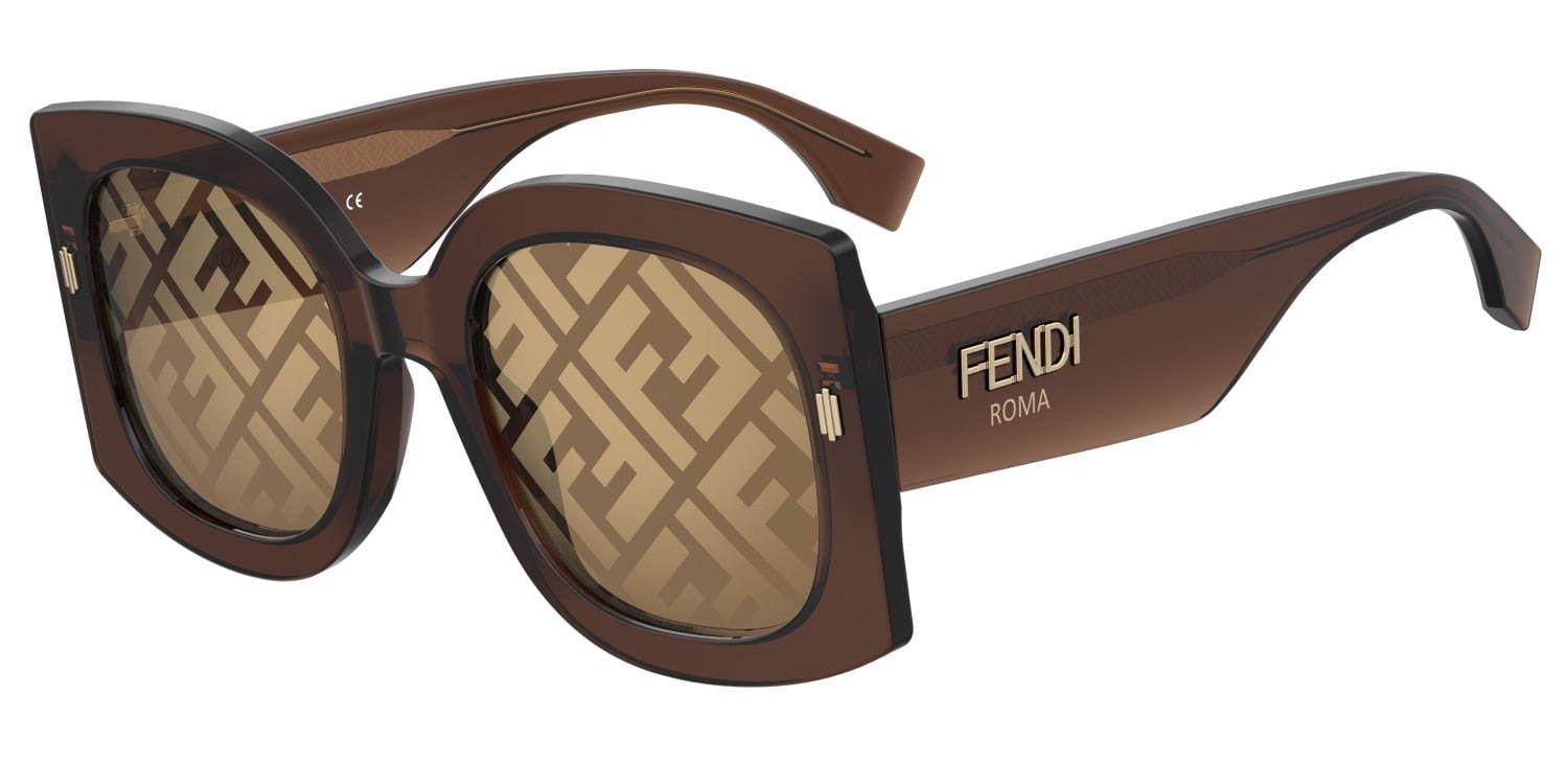 フェンディ新作サングラス、“浮かび上がる”ロゴ入りレンズのメンズ