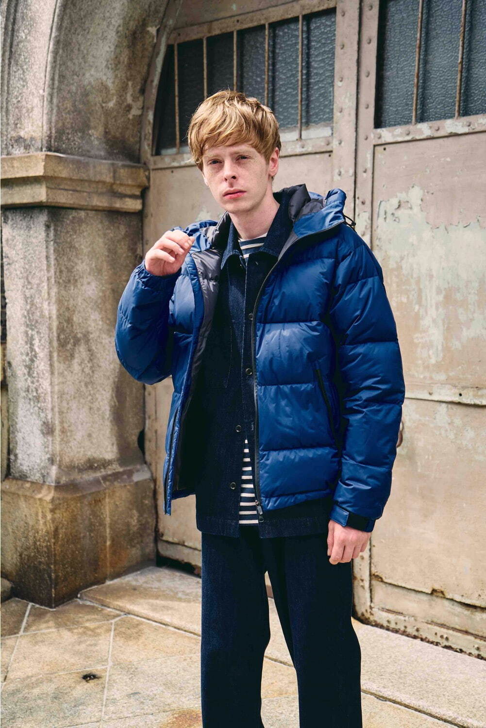 ナンガ×アーバンリサーチ ドアーズのメンズダウンジャケット、ボックス