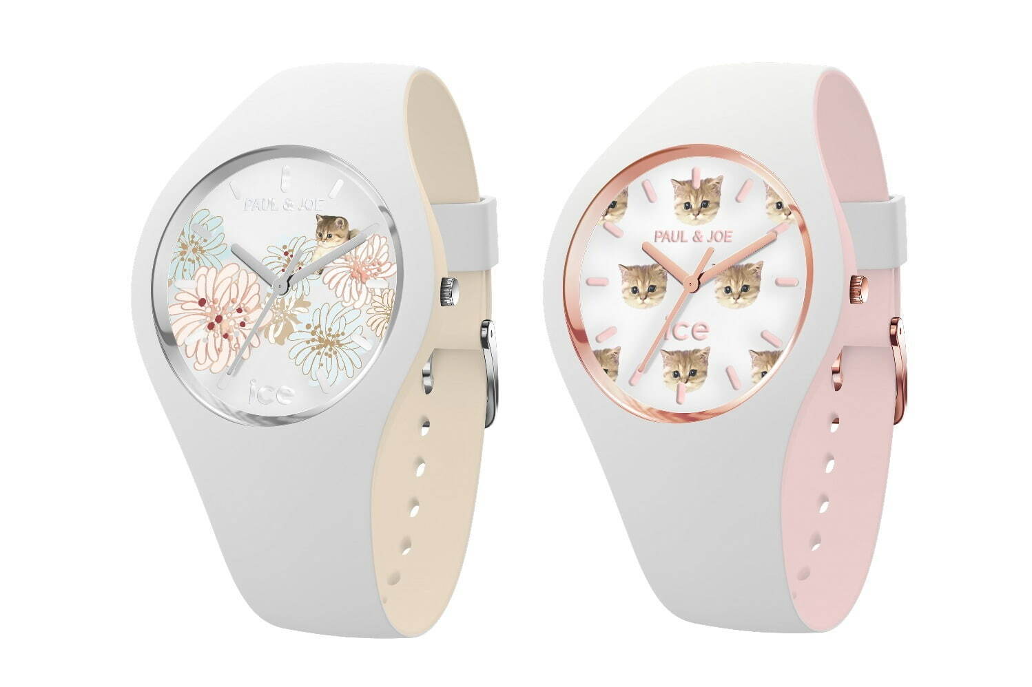 ポール & ジョー「猫のヌネット＆フラワー」ウォッチ、アイスウォッチ