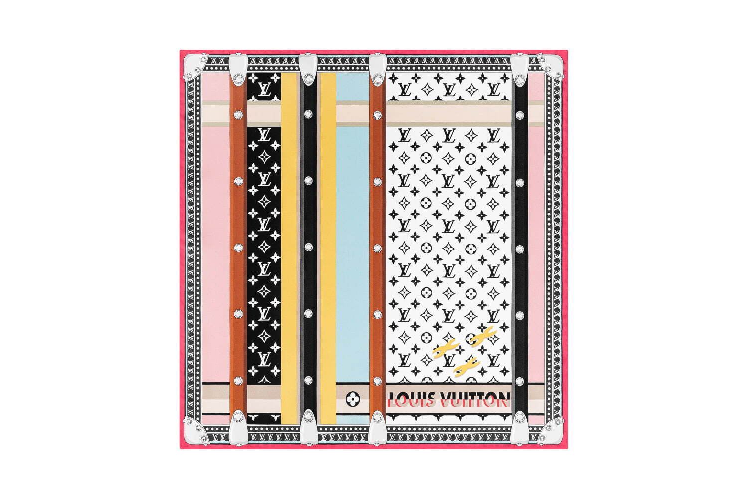 ルイ・ヴィトンの新作スカーフ、トランク風デザイン×モノグラム