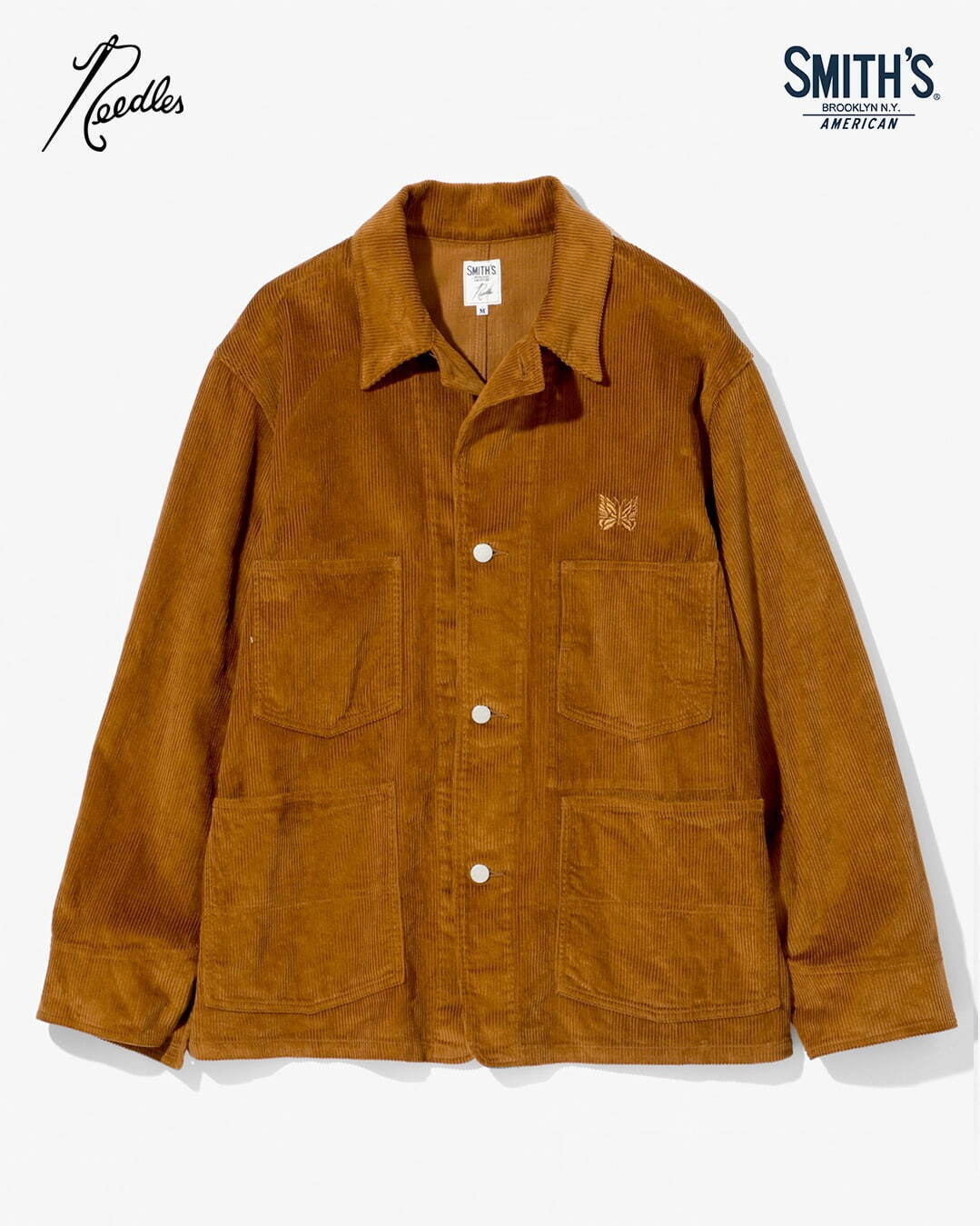 ニードルズ×スミス第2弾、“蝶”の刺繍を配したコーデュロイの