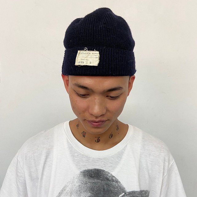 40年代 ミリタリー アメリカ軍 海軍 ネイビー 帽子 ニット帽