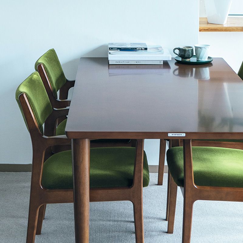 カリモク60+ ダイニングチェアモケットグリーン（ウォールナット色塗装