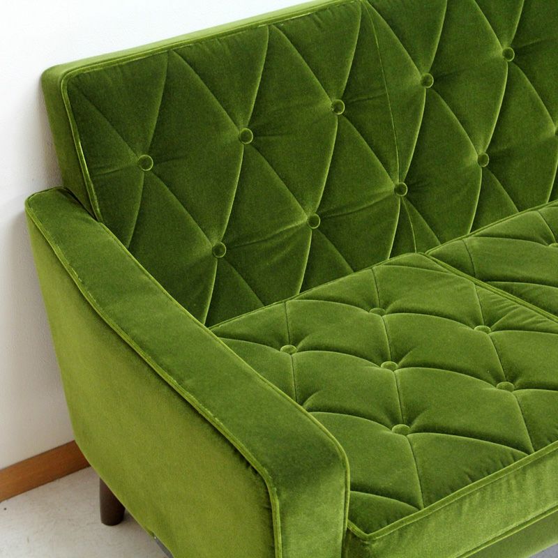 カリモク60 ロビーチェア3シーターモケットグリーン（ダーク