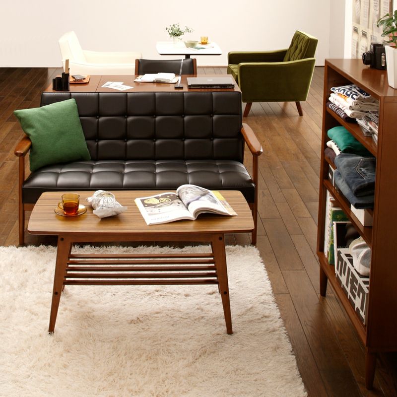 たま（再）】カリモク60 ロビーチェア 2シーター スタンダードキャメル