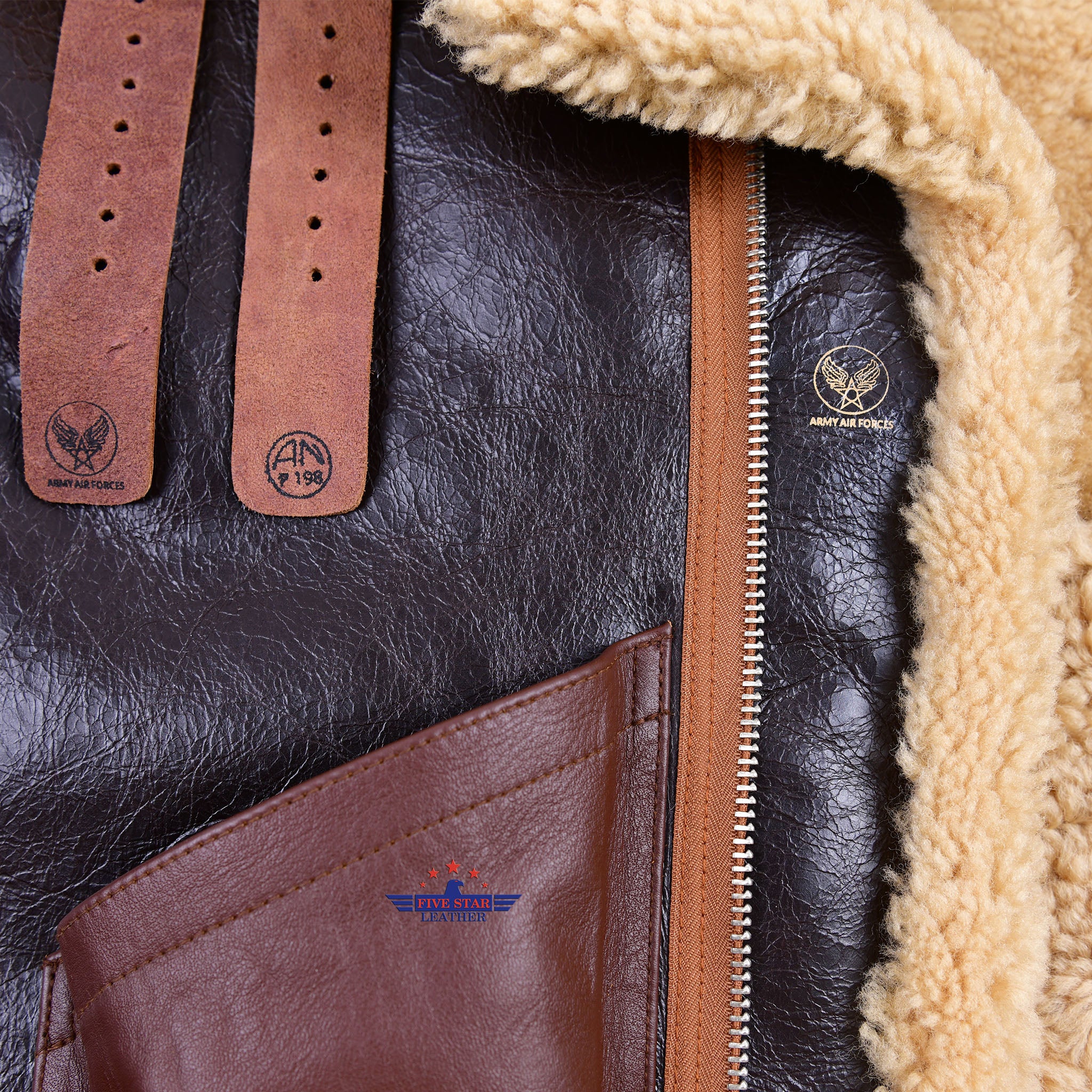 FiveStar Leather Repro USAAF Type B-3 Bomber Aviator Pilot Seal