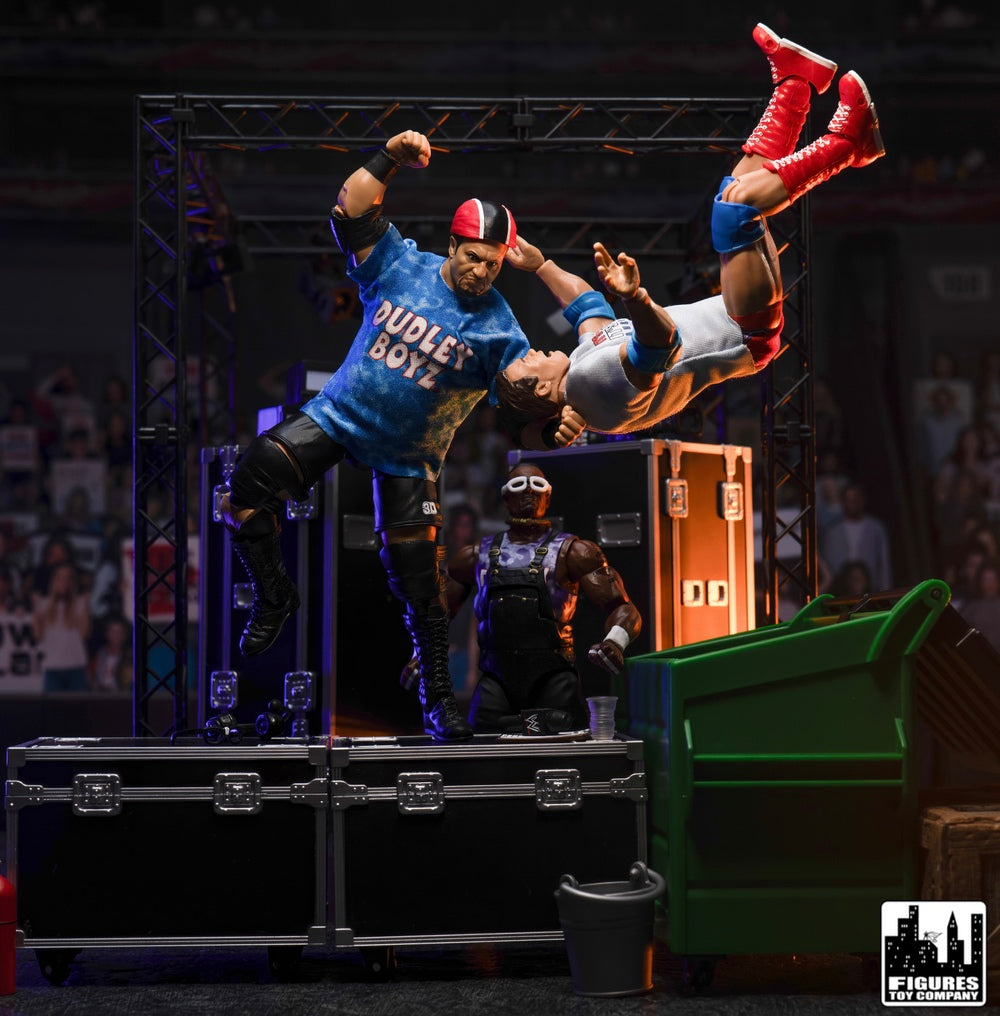 Black Dumpster & 3 Trash Cans With Wheels for WWE Wrestling