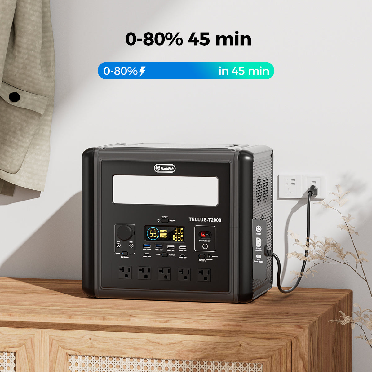 FlashFish E200 Portable Power Station | 200W 151Wh/40800mAh only